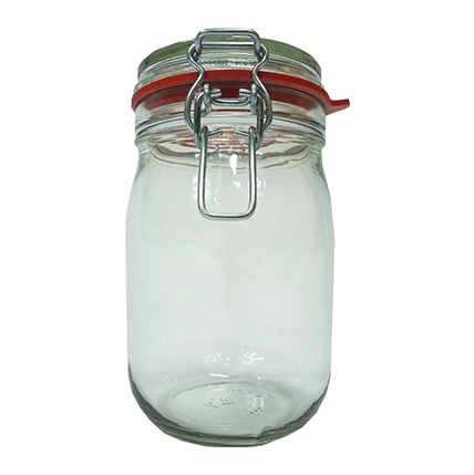 Drahtbügelglas weiß