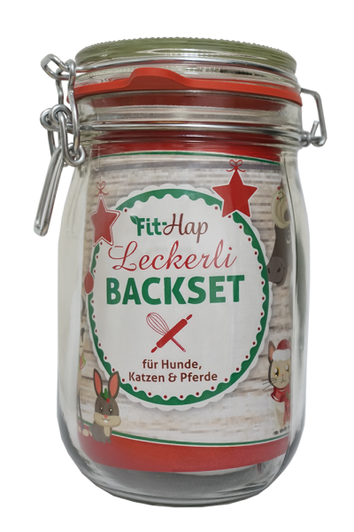 Fit-Hap Backmischung Leckerli - Weihnachts-Glas